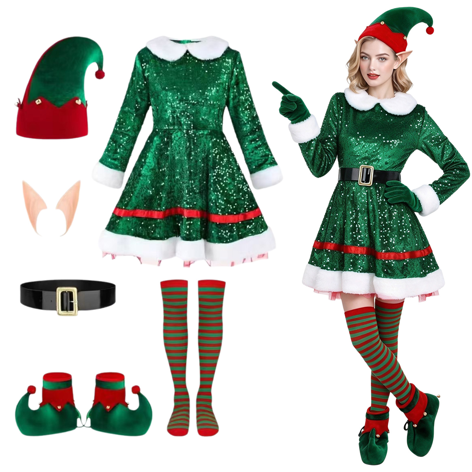 Women Shoes Xxl - Abito da cosplay di elfo, costume