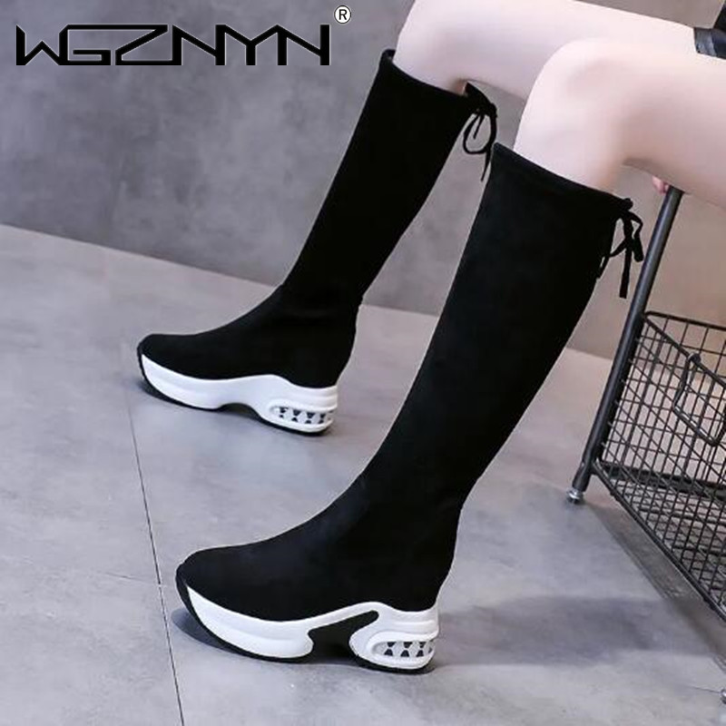 Knee High Boots Women - Stivali lunghi invernali caldi con plateau